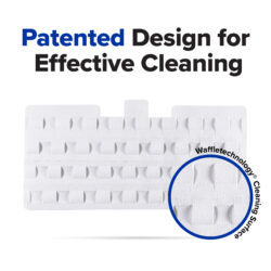 patented surface for powerful cleaning