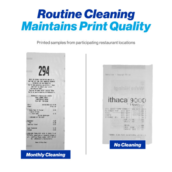 Routine cleaning maintains print quality