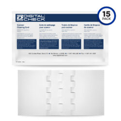 Digital Check Scanner cleaning cards, 15 ct
