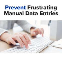 Prevent manual data entried