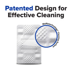features patented Waffletechnology cleaning surface