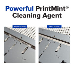 Printmint is a powerful cleaning solution formulated specifically for use on label printers