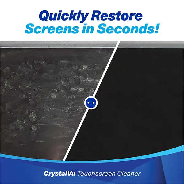 CrystalVu Touchscreen Cleaner with Microfiber Cloths K2 KCVZ1 Quickly Restore Screens in Seconds