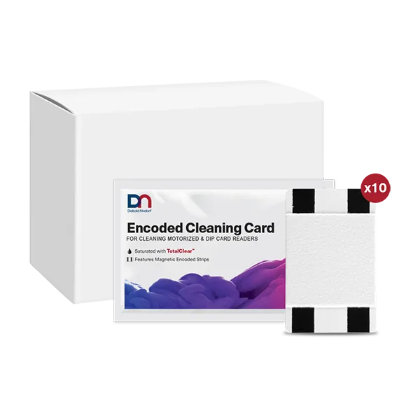 Premoistened Encoded ATM Card Reader Cleaning Cards (KDN-HEB10TC)