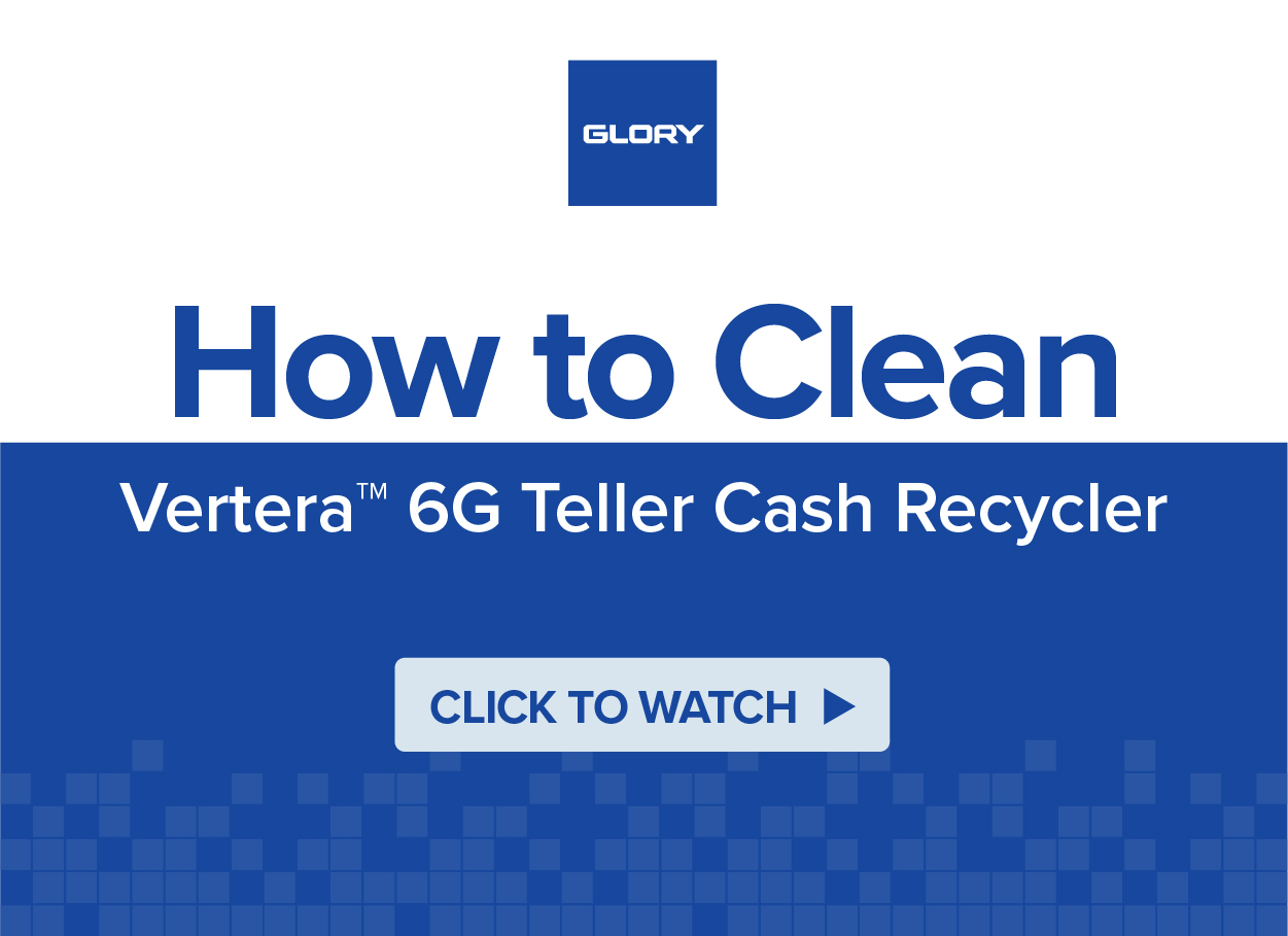 Watch how to clean Glory Vertera 6G Teller Cash Recycler