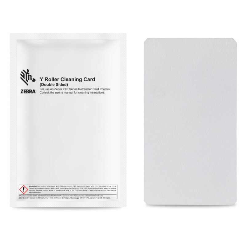 Zebra Y Roller Cleaning Card
