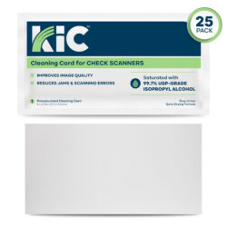 Cleaning card for check scanners with 99.7 ipa, 25 count