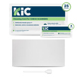 Check scanner cleaning kit, includes 25 cards and 6 swabs