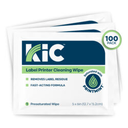 label printer cleaning wipes, 100 count option