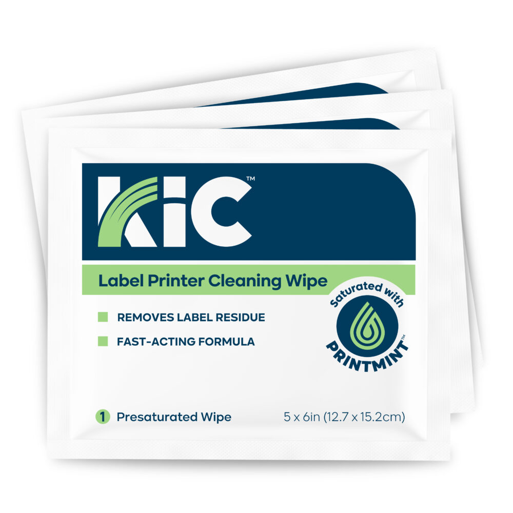 Label printer cleaning wipes with printmint