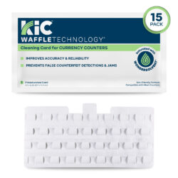 waffletechnology cleaning cards for currency counters, 15 pack