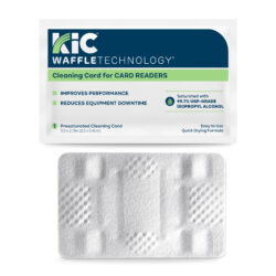 Waffletechnology cleaning card for card readers with 99.7% isopropyl alcohol