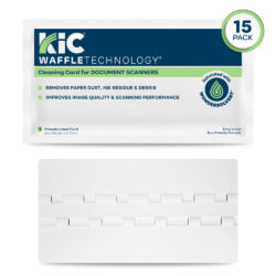 Waffletechnology cleaning card for document scanners, 15 count
