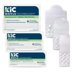 Waffletechnology cleaning cards for thermal printers, multiple sizes