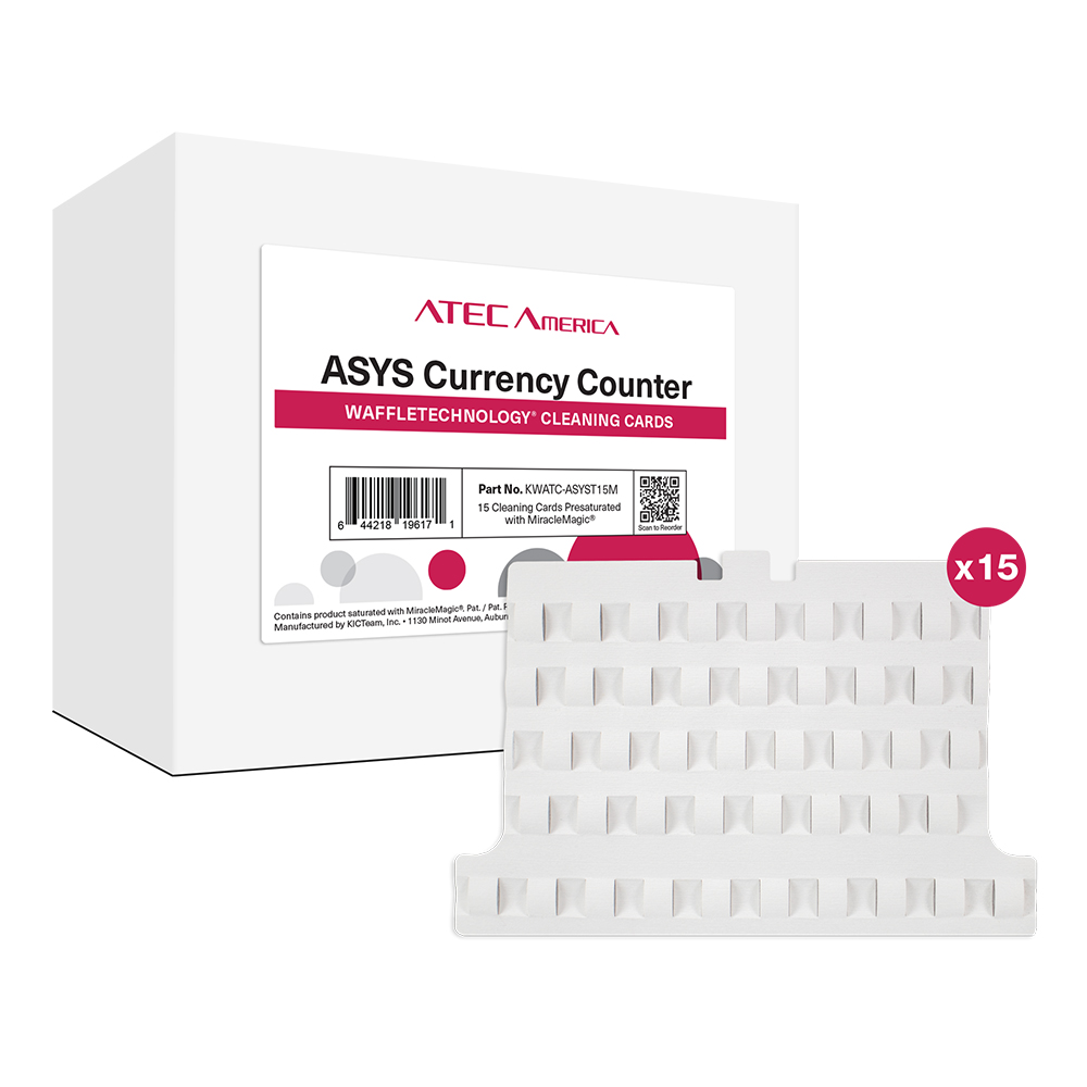 ASYS Currency Counter Cleaning Cards presaturated with MiracleMagic