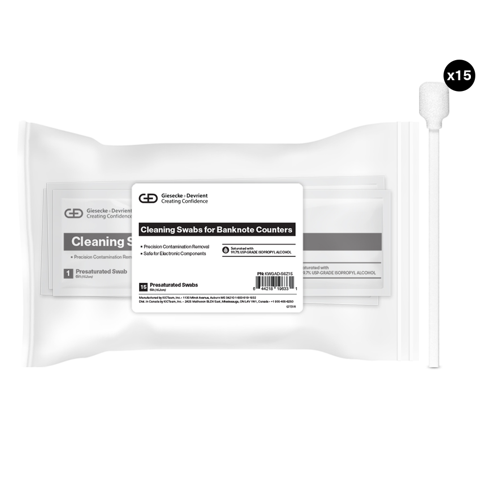 G+D Banknote Counter Cleaning Swabs