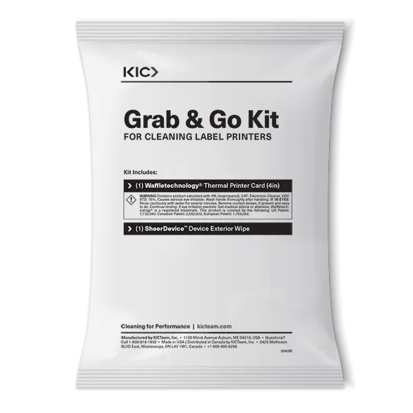 Grab 'n Go Cleaning Kit for Thermal Label Printers (4in Label) (KW3-KLPN1)