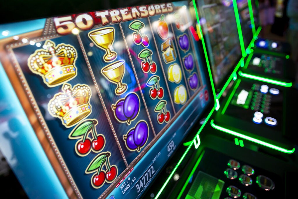 Slot Machines at a Casino