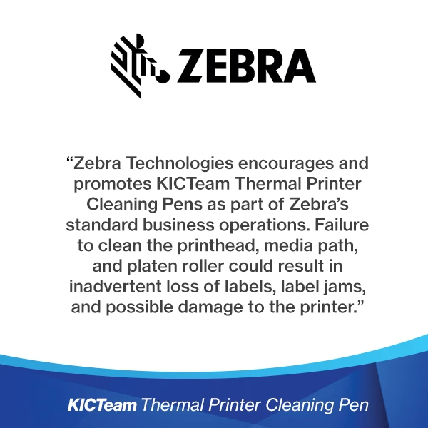 Zebra Testimonial for Thermal Printer Cleaning Pen